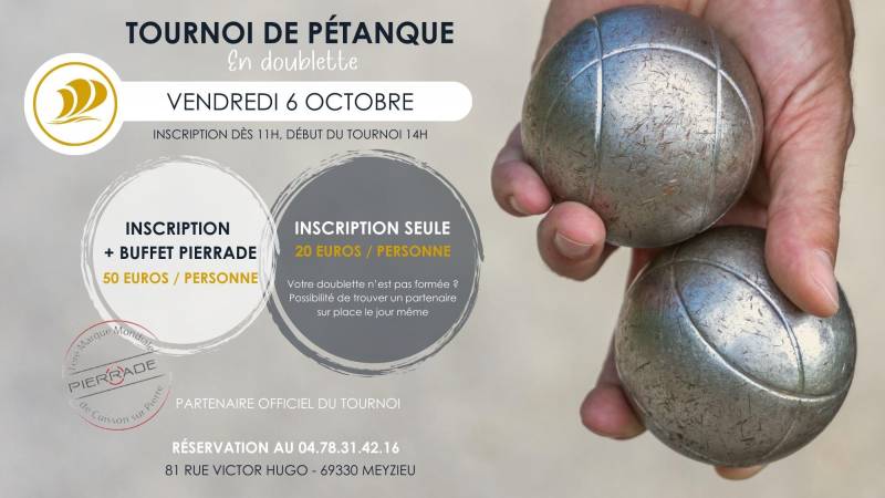 Tournoi de pétanque aux Voiles - Le vendredi 6 octobre